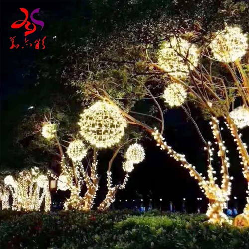 树木亮化缠绕方式树木夜景亮化LED源头厂家直销