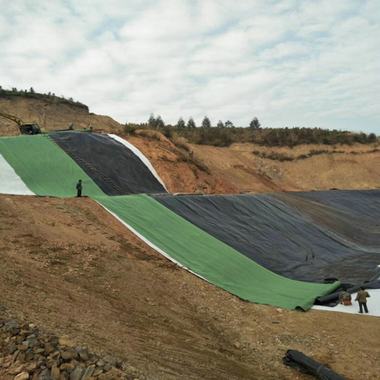 许昌垃圾填埋专用双毛面HDPE土工膜 防渗膜 尾矿坝废水处理防渗土工膜