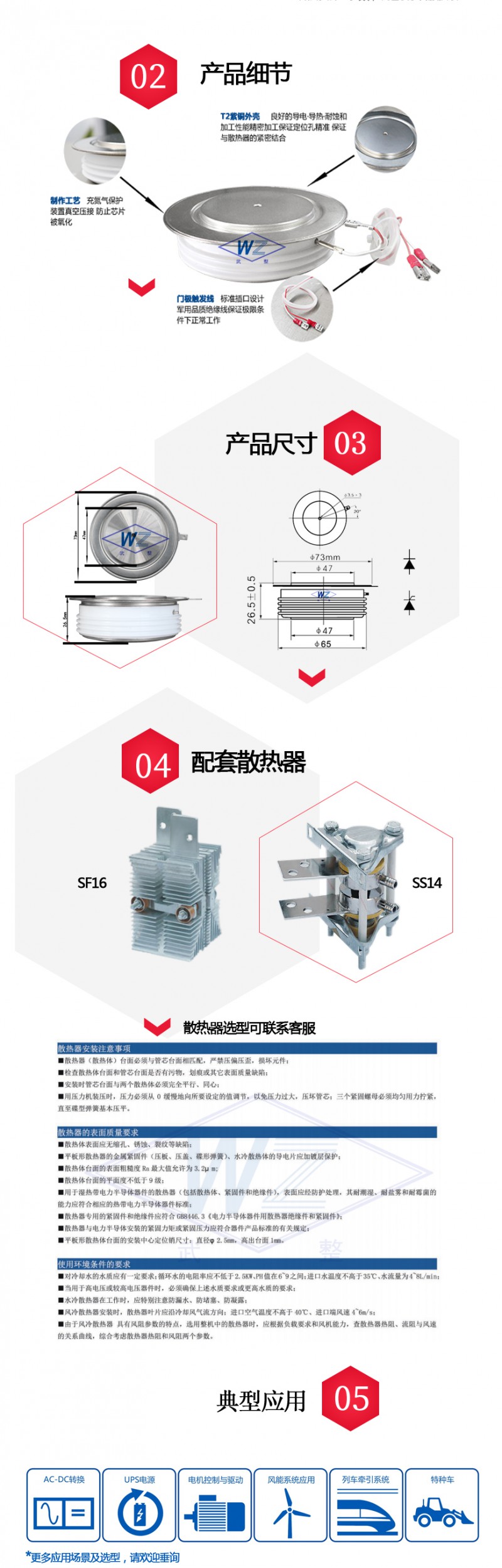 KT55CT尺寸及散热器