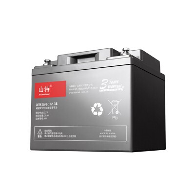 山特UPS蓄电池免维护铅酸电池C12-38 12v38AH