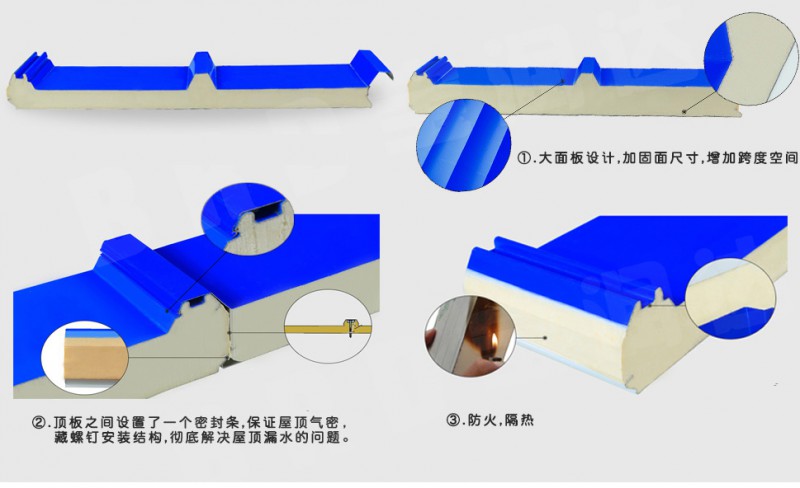 1.YX42-500-1000聚氨酯夹芯板