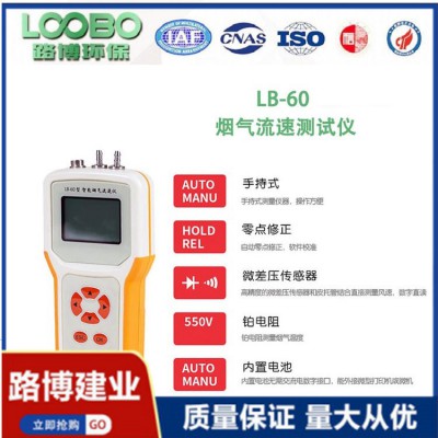 LB-60进口高性能微控制器 手持便携式 智能烟气流速流量仪