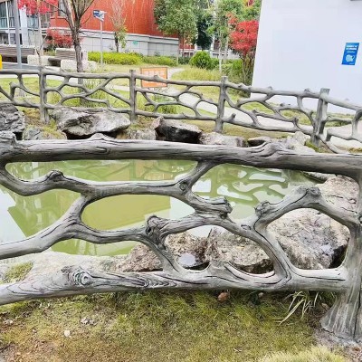 仿木栏杆 仿树藤栏杆 水泥仿木栏杆