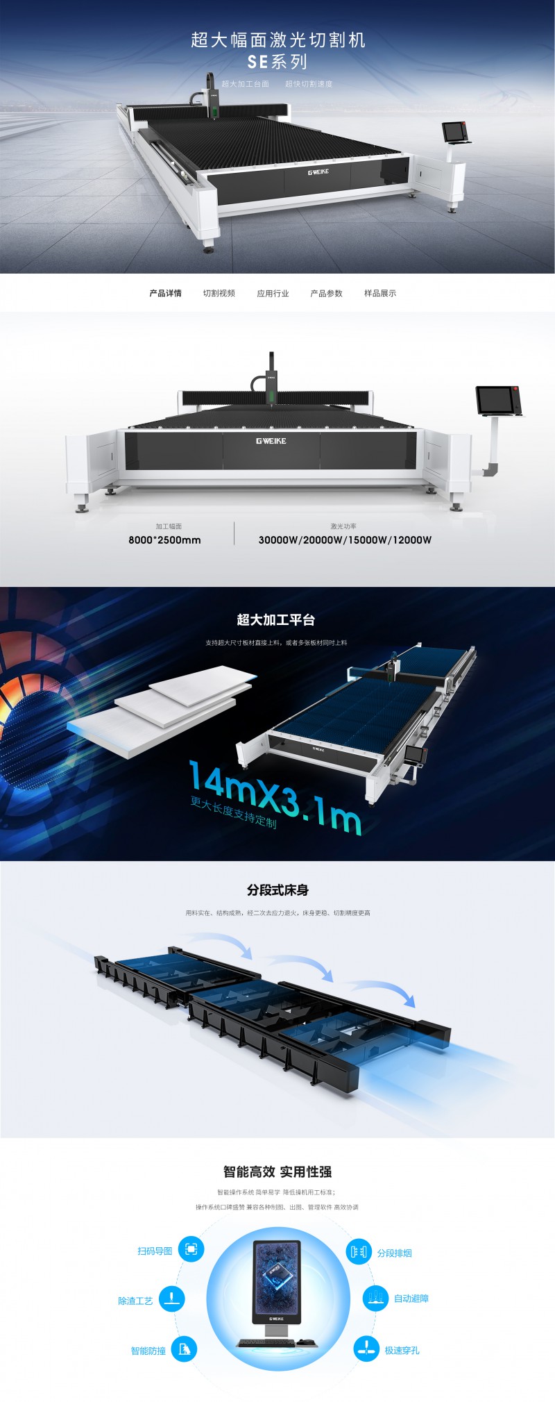 超大幅面激光切割机SE系列-GKS-14031SE