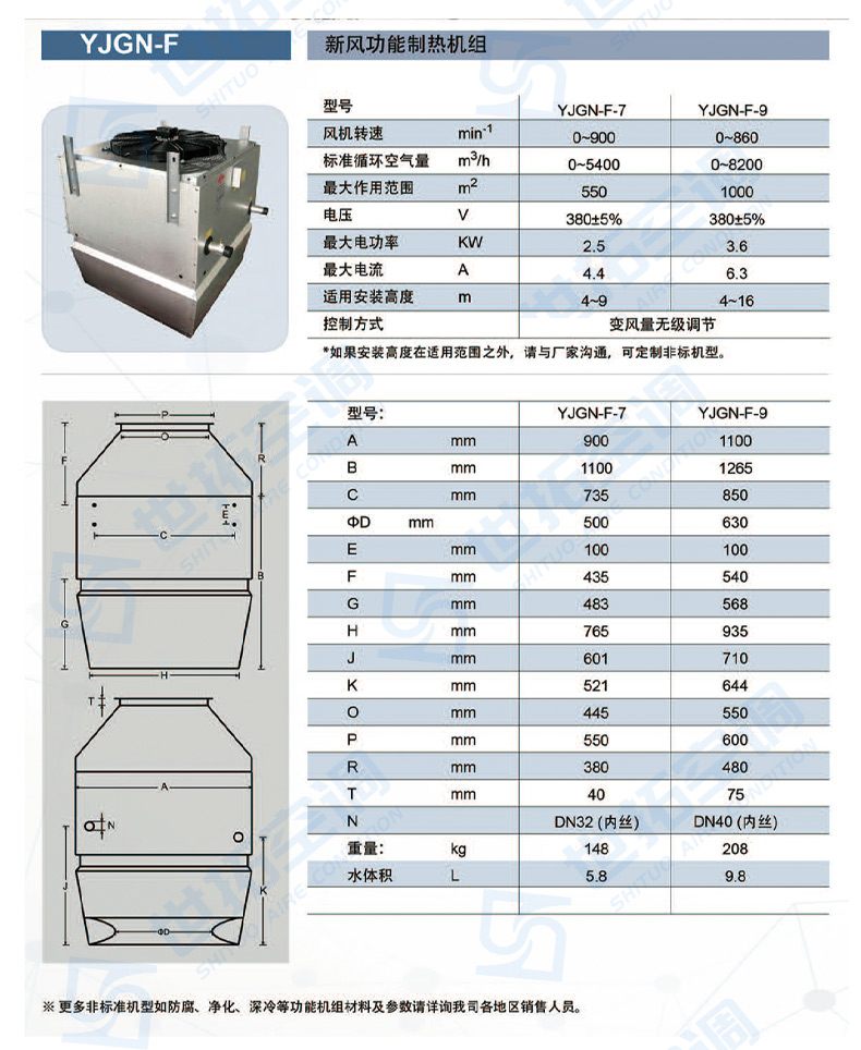 侧送风高大空间供暖机组_10